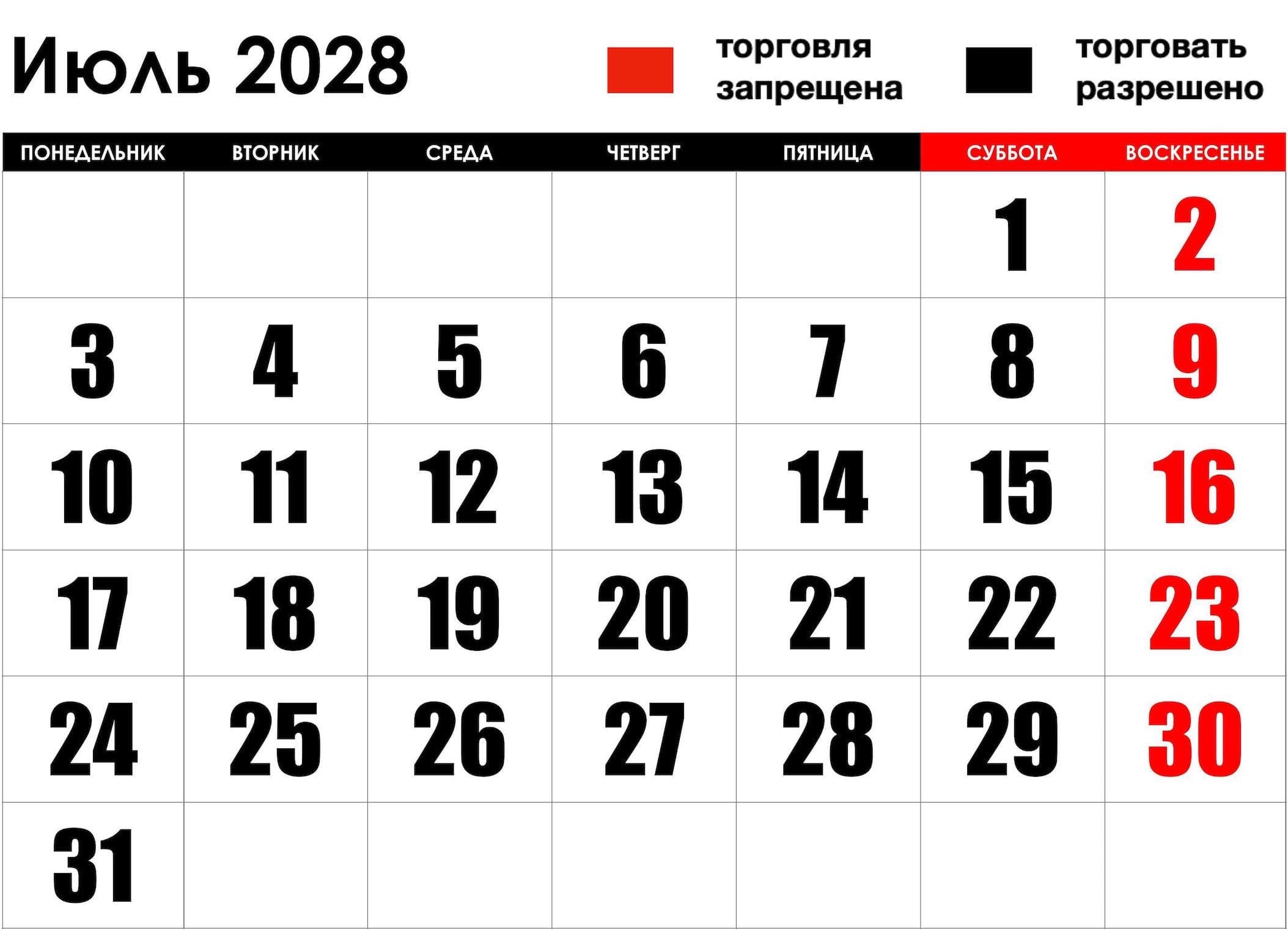 июль 2028